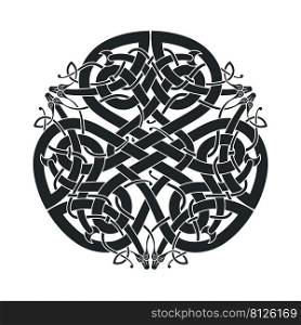 Vector celtic circlar knot. Original ethnic ornament. Geometric design. Vector celtic circlar knot. Original ethnic ornament.
