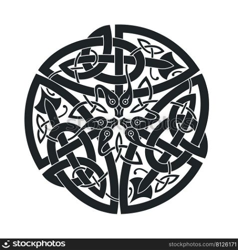 Vector celtic circlar knot. Original ethnic ornament. Geometric design. Vector celtic circlar knot. Original ethnic ornament.
