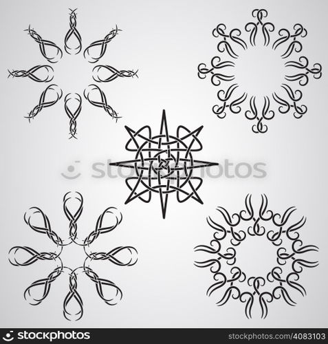Vector Celtic Tattoo Sun Elements