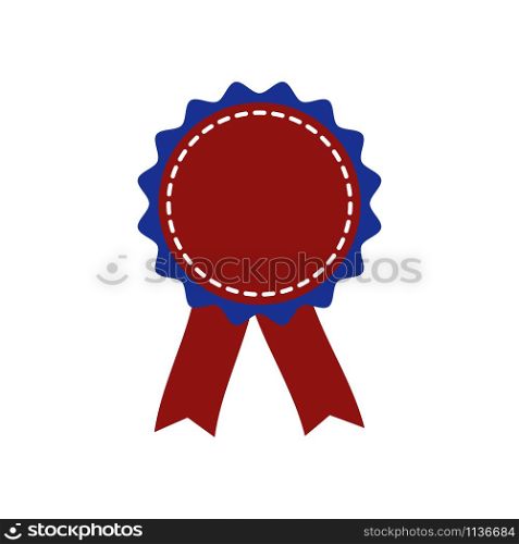 Vector certification seal icon isolated on white background