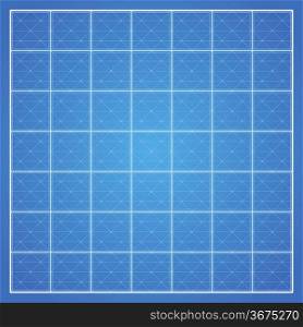 Vector checked blueprint background with white border - abstract illustration
