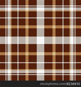 Vector checkered seamless pattern with whit and brown cell