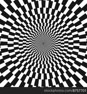 Vector Checkered Vortex Spiral Swirl Background