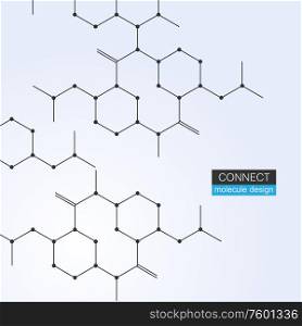 Vector chemical pattern with hexagon