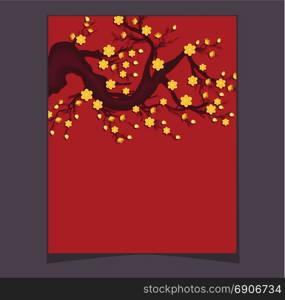 Vector Cherry blossom for Chinese New Year and mid autumn festival