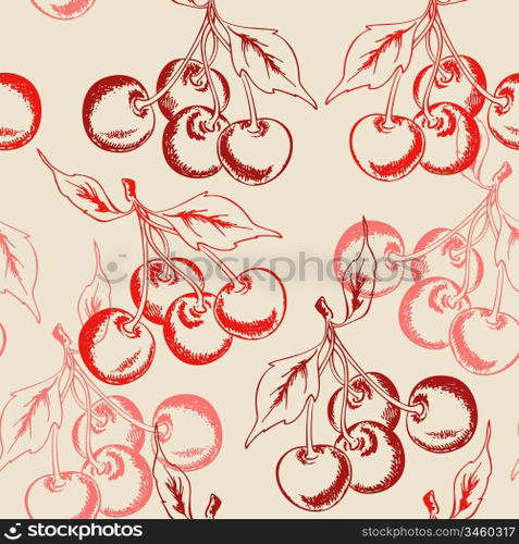 vector cherry seamless pattern