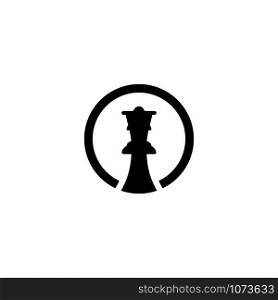 vector chess piece set for logo design,queen icon illustration design