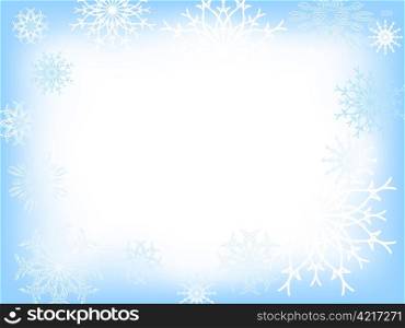 Vector christmas background from different decorative snowflakes