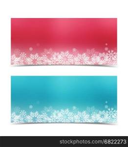 Vector Christmas background. Vector Christmas background, Merry Christmas banners with snow
