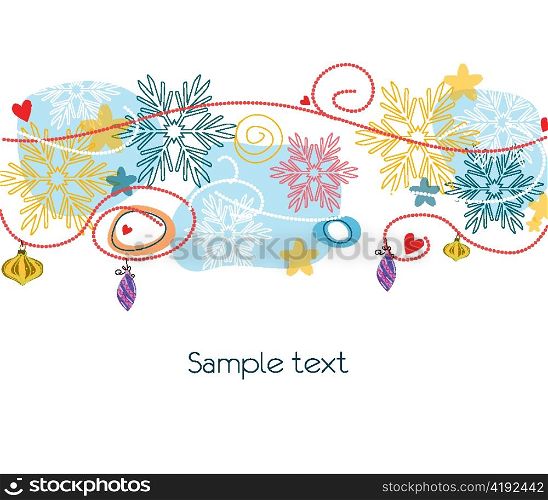 vector christmas background with snowflakes