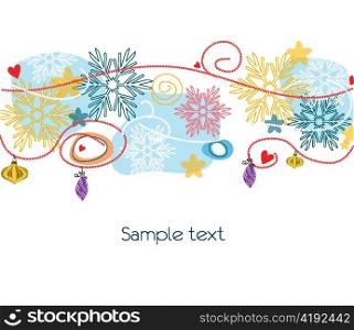 vector christmas background with snowflakes