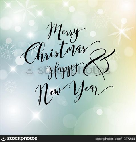 Vector Christmas background with snowflakes and place for your text. Vector Christmas background with snowflakes