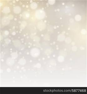 Vector Christmas background with snowflakes EPS 10. Lights on grey background