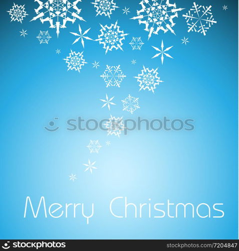 Vector Christmas background with white snowflakes and place for your text