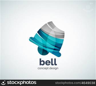 Vector Christmas bell logo template, abstract business icon