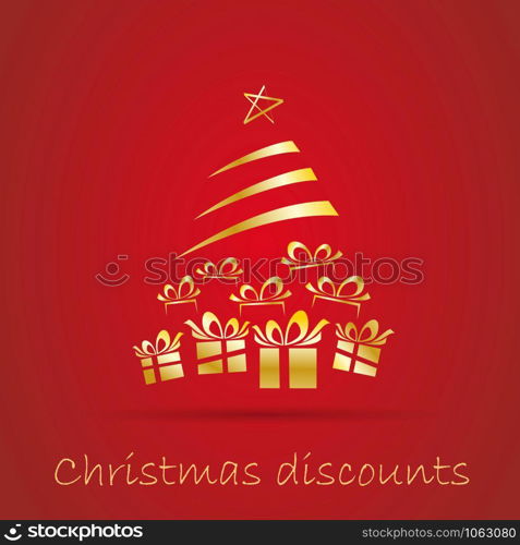 Vector Christmas discounts and promotions