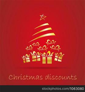 Vector Christmas discounts and promotions