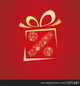 Vector Christmas discounts and promotions box