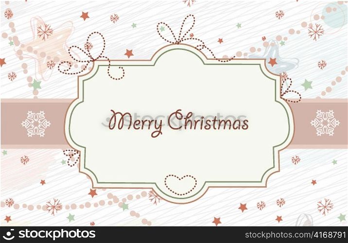 vector christmas frame with circles
