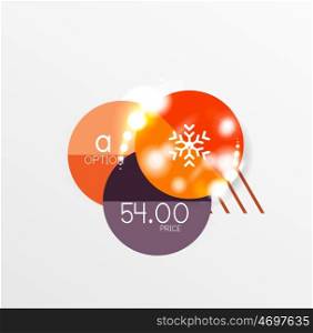 Vector Christmas label or price tag sticker. Vector Christmas label or price tag stickers with light effects