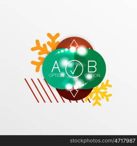 Vector Christmas label or price tag sticker. Vector Christmas label or price tag stickers with light effects