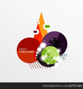 Vector Christmas label or price tag sticker. Vector Christmas label or price tag stickers with light effects