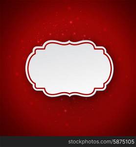 Vector Christmas paper. Cut out style with inner shadow. . Vector stylish blurred background with vintage paper card
