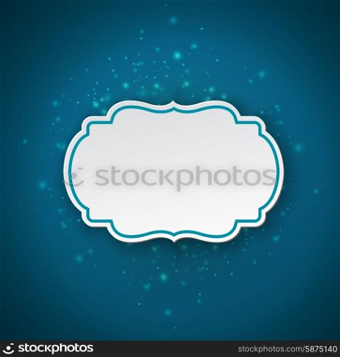Vector Christmas paper. Cut out style with inner shadow. . Vector stylish blurred background with vintage paper card