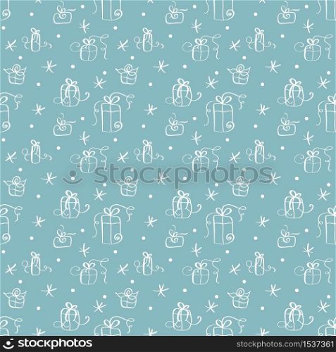 Vector Christmas Seamless texture with gift boxes. Can be used for wallpaper, pattern fills, textile, web page background, surface textures. illustration.. Vector Christmas Seamless texture with gift boxes. Can be used for wallpaper, pattern fills, textile, web page background, surface textures. illustration