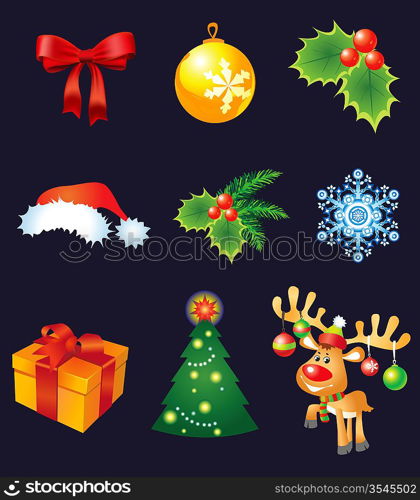 Vector Christmas set for design