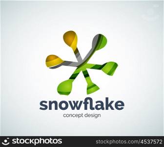 Vector Christmas snowflake logo template. Vector Christmas snowflake logo template, abstract business icon