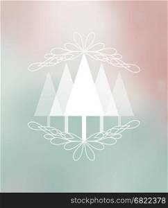 Vector Christmas tree. Vector Christmas background, Merry Christmas card with Christmas tree