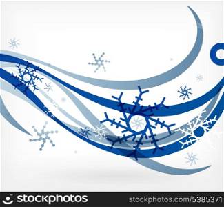 Vector Christmas wave lines lights winter cards