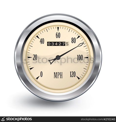 vector chrome speedometer