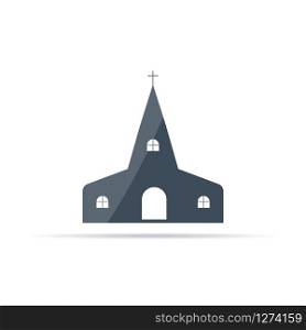 Vector church icon for wedding with flare