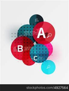Vector circle banner. Vector circle banner. Vector template background for workflow layout, diagram, number options or web design