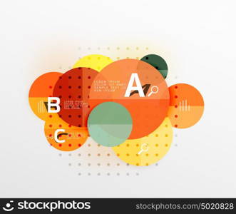 Vector circle banner. Vector circle banner. Vector template background for workflow layout, diagram, number options or web design