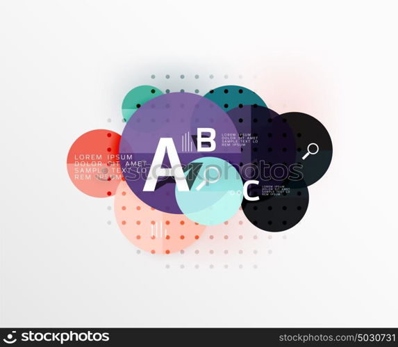 Vector circle banner. Vector circle banner. Vector template background for workflow layout, diagram, number options or web design