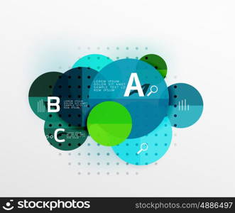 Vector circle banner. Vector template background for workflow layout, diagram, number options or web design