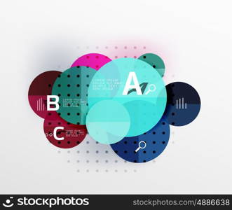 Vector circle banner. Vector template background for workflow layout, diagram, number options or web design