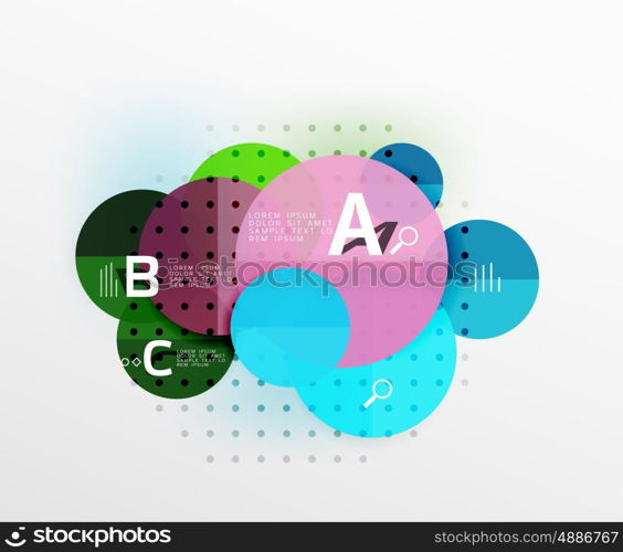 Vector circle banner. Vector template background for workflow layout, diagram, number options or web design