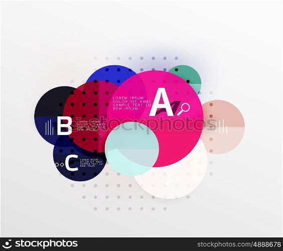 Vector circle banner. Vector template background for workflow layout, diagram, number options or web design