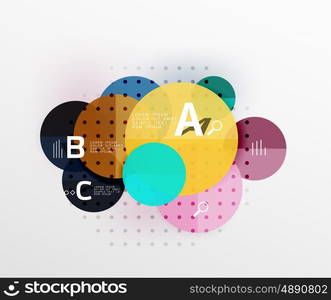 Vector circle banner. Vector template background for workflow layout, diagram, number options or web design