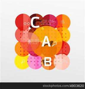 Vector circle banner. Vector template background for workflow layout, diagram, number options or web design