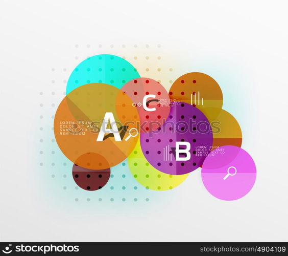 Vector circle banner. Vector template background for workflow layout, diagram, number options or web design