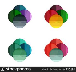 Vector circle banners. Illustration of abstract geometric template for option infographics, business diagram or presentation, graphic website, navigation infographic