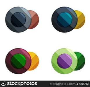 Vector circle banners. Illustration of abstract geometric template for option infographics, business diagram or presentation, graphic website, navigation infographic
