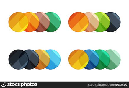 Vector circle banners. Illustration of abstract geometric template for option infographics, business diagram or presentation, graphic website, navigation infographic