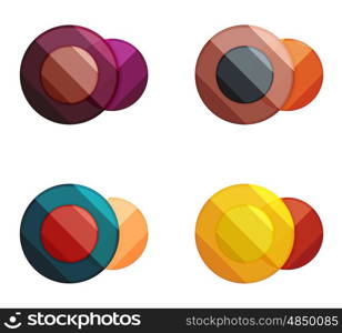 Vector circle banners. Illustration of abstract geometric template for option infographics, business diagram or presentation, graphic website, navigation infographic