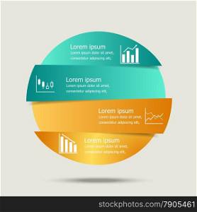 Vector circle banners infographic design, stock vector